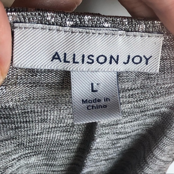 Allison Joy Silver Metallic Tank Sleeveless Size Large - Picture 5 of 7